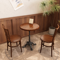 Ensemble de chaises de style scandinave pour hôtel, café, bar, restaurant, table à manger en bois massif HUALIN