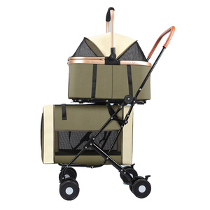 Grand <span class=keywords><strong>Poussette</strong></span> d'Escalade pour Chats Jumeaux, 360 Poussettes de Couche de Vue, Chariot à 4 Roues, <span class=keywords><strong>Poussette</strong></span> de <span class=keywords><strong>Chat</strong></span> pour Grand Petit Chien - Product Image 5