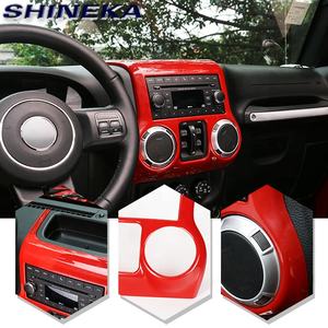 Garniture du tableau de bord pour Jeep <span class=keywords><strong>Wrangler</strong></span> JK 2011 — 2017, accessoires extérieurs décoratifs Auto, garniture pour tableau de bord Central - Product Image 4
