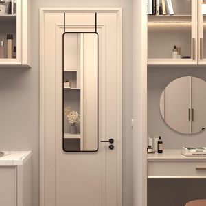 Espejo de puerta de 47 x 14 pulgadas con marco negro para uso interior con diseño moderno - Product Image 1