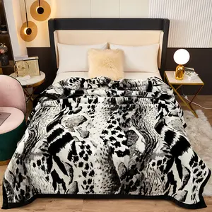 Printed Raschel Bed Blanket Winter Super Soft Double Blanket Winter Thick Plush Soft Blanket Wide Variety of Colors and Patterns