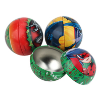 Jouet de bonbons pour enfants avec impression personnalisée Cadeaux promotionnels Décoration de Noël et de mariage Emballage en fer blanc avec boule en étain