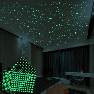 Pegatinas 3D que brillan en la pared, decoración de pared para dormitorio, estrellas que brillan en la oscuridad - Product Image 2