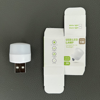 25*24mm blanc/blanc chaud Usb 5V Plug Mini veilleuse ordinateur USB lumière pour le travail
