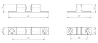 Attrape-porte Quincaillerie d'armoire en laiton Double boule Roller Touch Latch Furniture Boat Cabinet Door Closer Catch