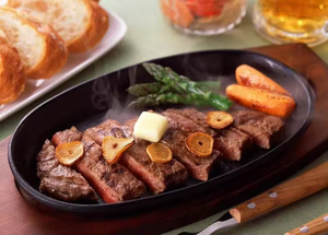 Oval Shape Cast Iron Steak Plate Sizzle Griddle With Wooden Base <strong>Grill</strong> Fajita Serving Plate Enameled Coating - Product Image 5