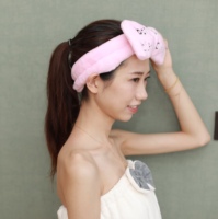 Bandeau élastique en tissu pour femme, motif nœud spa, mignon, pour la douche, accessoires pour cheveux