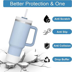 Gobelet de protection anti-dérapant en silicone pour gobelet <span class=keywords><strong>Stan</strong></span> Quench 30oz 40oz avec poignée - Product Image 4