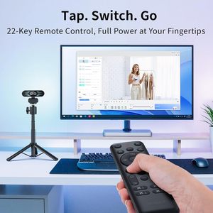 กล้อง EMEET C60E แบบคู่ 4K USB สตรีมมิ่ง มุมกว้าง เทเลโฟโต้ซูมแบบไฮบริดสูงสุด 11 เท่า โฟกัสอัตโนมัติ PDAF พร้อมรีโมทคอนโทรล RGB - Product Image 5
