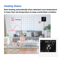 Tuya kontrol suhu hidup cerdas, termostat untuk lantai rumah, termostat pemanas listrik dengan remot Wifi