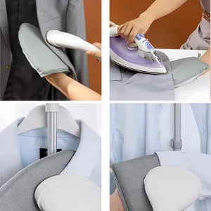 Papan Setrika <span class=keywords><strong>Mini</strong></span> yang Dapat Dicuci dengan Penutup Alas Setrika Anti Panas Tahan Panas & Tahan Noda Abu-abu untuk Penggunaan Lemari Pakaian - Product Image 4