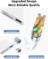 Lector de Tarjetas SD REXIAO RX-054 para iPhone, iPad, Cámara, USB-C, Ranura Dual para Tarjetas, USB 3.0, Compatible con Tarjetas SD/TF