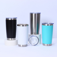 Tasse de voyage en acier inoxydable à double paroi de 20oz 30oz avec logo personnalisé tasses à café isolées sous vide avec paille