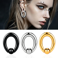 Evorte Dilatateurs d'oreille à boule détachables en acier inoxydable 316L, hypoallergéniques, style Punk Goth, bijoux de stretching pour hommes et femmes