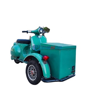 Chariot alimentaire de style moderne, chariot vert personnalisé avec congélateur, chariot de restauration rapide électrique - Product Image 1