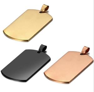 תגיות כלב מותאמות אישית עיצוב לוגו תגיות כלב עם שרשרת כדורית סיטונאי זיהוי ריק נירוסטה תגי כלב - Product Image 2