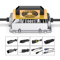 Chargeur de batterie de chariot de golf 48V100AH LiFePO4 51.2V, chargeur de batterie lithium 48V 18A, 16S 58.4V 18A