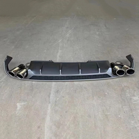 Kit carrosserie sport et version normale avec diffuseur de pare-chocs arrière et sorties d'échappement pour Audi A4 S4 B9 vers RS4 2017-2019