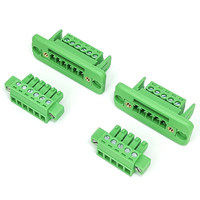 5 ensembles de borniers traversants sans soudure de type enfichable 3,81 mm 2P/3P/4P/5P/6P/8P/10P/12P/16P, fixation par bride sur panneau, 8A 300V
