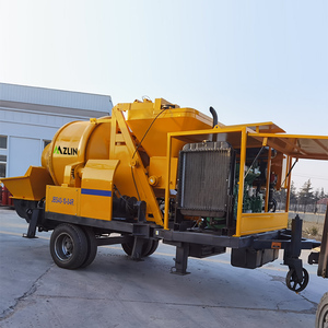 Bomba de Concreto Hidráulica ZLIN con Válvula S, Motor y Tambor Mezclador, Alto Momento de Carga, Productividad de 40M/H para Obras de Construcción - Product Image 2