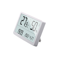 PT-10 Pengukur Suhu dan Kelembapan Digital Higrometer Termometer Dalam Ruangan LCD Besar Dapat Diletakkan atau Dipasang dengan Perekat -10~60 ℃   10-90%RH