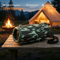 Haut-parleur portable sans fil extérieur 20W haute puissance étanche avec sangle de transport pour jardin, barbecue, plage, voyage – Prêt à être expédié