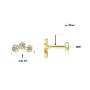 <span class=keywords><strong>Orecchini</strong></span> Piercing <span class=keywords><strong>per</strong></span> il corpo di alta gioielleria con zirconi rotondi 925 in argento Sterling Tragus Labret Lip Medusa conchiglia <span class=keywords><strong>per</strong></span> donna <span class=keywords><strong>uomo</strong></span> - Product Image 5
