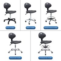 Chaise antistatique réglable de style industriel ESD pour l'école, l'atelier, l'hôpital, l'entrepôt - Fabriquée en plastique