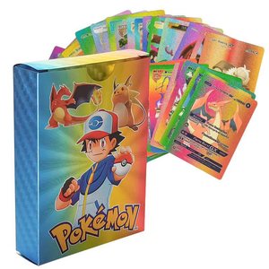 Cartes de jeu Pokémon 55 pour le commerce international, cartes dorées, argentées, noires, collection multilingue - Product Image 2