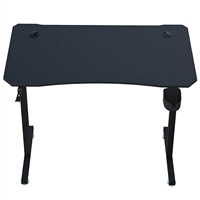 Table de jeu extensible en bois et mélamine Wquantum en forme de Z avec porte-gobelet et crochets pour casque, modèle H-2, pour la maison, le bureau et le salon