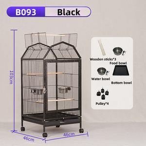 Vente d'usine nid d'oiseau en acier classique <span class=keywords><strong>Cage</strong></span> à oiseaux de style luxe avec poulie cadre mobile cadre en fil d'acier à motif solide en boîte - Product Image 3