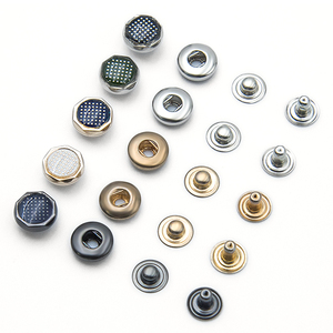 Custom 4-Part Shirt Cuffs for Men 12mm <b>Bouton</b> Cover Plated Zinc Alloy Snap Button - Product Image 3