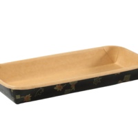 Vente en gros de pliants à sushi en papier kraft brun Momi SM7-1102, personnalisables, imprimés, résistants, avec couvercle en PET, pour emporter