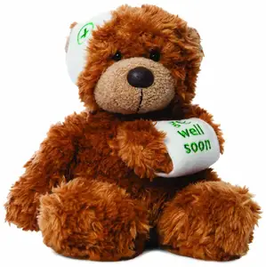 brown get well soon teddy bear soft plush stuffed free online website