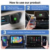 Adaptador Inalámbrico CarPlay JMC 2025, Dongle Plug and Play para Auto, Android Auto Inalámbrico, Reproductor de Música BT