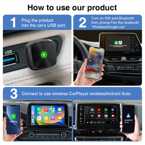 JMC <span class=keywords><strong>2025</strong></span> Adaptador inalámbrico CarPlay Dongle Plug Play Car Dongle Inalámbrico <span class=keywords><strong>Android</strong></span> Auto BT Reproducir música - Product Image 3