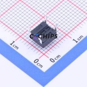 YTS-D001-243 Tactile Switch Through hole Component (THT)-4P,6x6mm Switch Single Pole Single Throw Round Button 2.6N Through Hole - Product Image 2