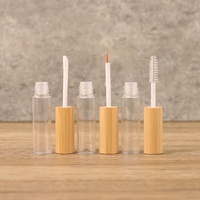 La dernière conception de tube de cils en bambou naturel et en bois de 8ml, emballage de tube d'eyeliner de marque privée sur mesure