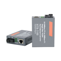 Netlink HTB 3100 Convertisseur de média à fibre optique 10/100M Émetteur-récepteur à fibre RJ45 A/B 25KM A/B 3100 Convertisseur de média Équipement FTTH