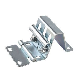 Charnière industrielle robuste EBM en aluminium noir zingué, anti-pincement, double face, pour portes de garage commerciales, salles de bain et extérieur - Product Image 1