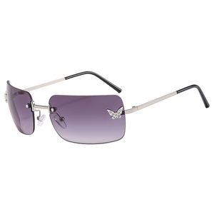 Gafas de Sol de Moda Y2K Estilo Spicy Girl, Montura Metálica sin Marco, Lentes Ópticas UV400, Montura de PC, Estilo Colorido, Unisex, Venta al Por Mayor - Product Image 5