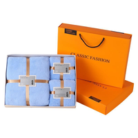 Juego de Toallas de Microfibra de Felpa de Coral en Caja de Regalo, Alta Densidad, Absorbentes, Juego de Baño de 3 Piezas, para Empresas, Hoteles de Lujo, Hogar, Venta al por Mayor, Suaves