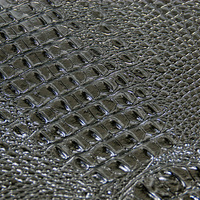 Cuir PU effet croco brillant et perlé, sans MOQ, pour sacs à main et usage décoratif sur canapés