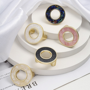 Furniture Handle Round Zinc Alloy Minimalist Cabinet Drawer <b>Door</b> <b>Knob</b> Durable Die Casting - Product Image 1