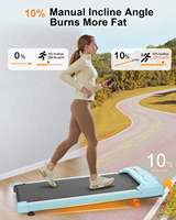 Ultraflaches Slim Walking Pad Untertisch-Laufband für Schlafzimmer, Sofa, Geräuscharmer Motor, Fitness-Trainingsgerät für Zuhause und Büro