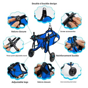 Yeni Katlanabilir Alüminyum Evcil Hayvan Tekerlekli Sandalyesi Köpek Rehabilitasyon Yürüme Yardımcı Arabası Güç Destekli Araç Köpek Hareketlilik Yardımcısı - Product Image 3