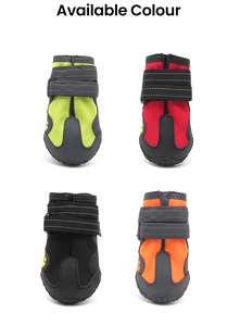 Zapatos de Goma para Mascotas con Logotipo Personalizado, Reflectantes, Antideslizantes y Cómodos, <span class=keywords><strong>Botas</strong></span> Ajustables de Lujo para Perros Grandes para Caminar y Entrenar al Aire Libre - Product Image 3