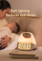 Orange Dot Rechargeable Blanc Chaud Mignon Portable Table Smart Digital Led Réveil avec Veilleuse pour Chambres