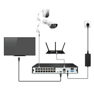 NVR POE H.265 de 16 Canales de Alta Calidad con Entrada para 16 Cámaras IP, Grabador de Video en Red con Resolución 4K - Product Image 2