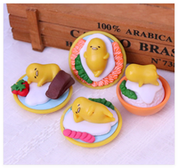 Groothandel Realistische Miniatuur Hars Eigeel 3D Flatback Charms Poppenhuis Eten Kinder Speelhuis Speelgoed Taart Brood Winkel Decoratie